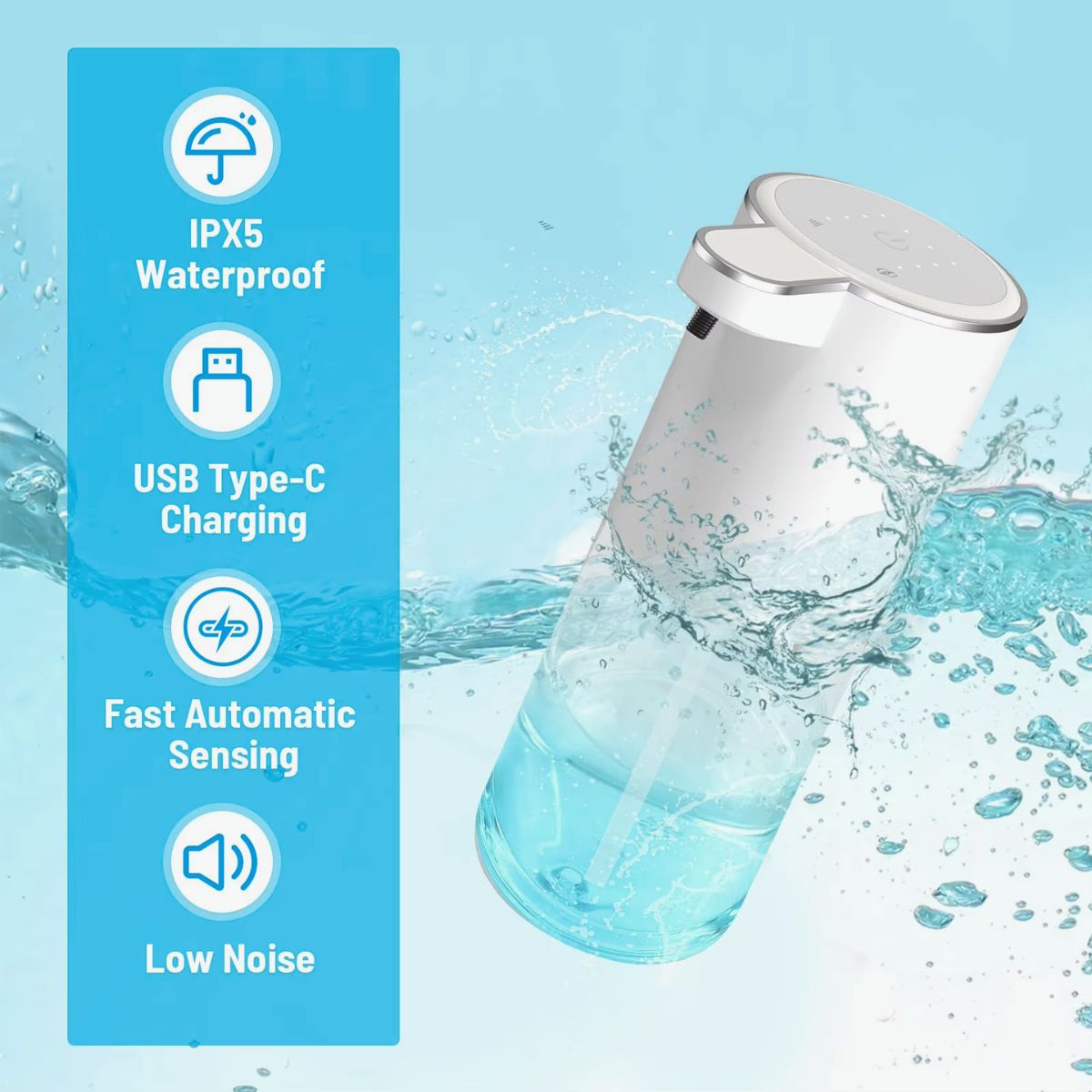Touchless Rechargeable Foam Soap Dispenser